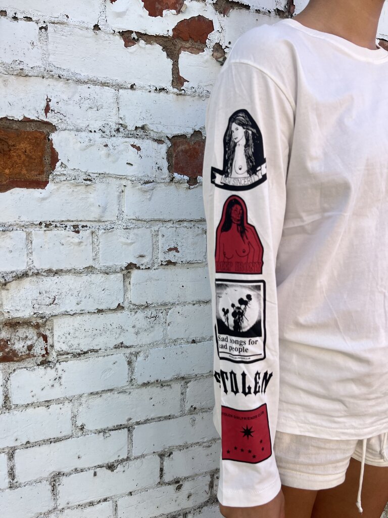 Stolen Girlfriend Club Long Sleeve Tee - Size XS