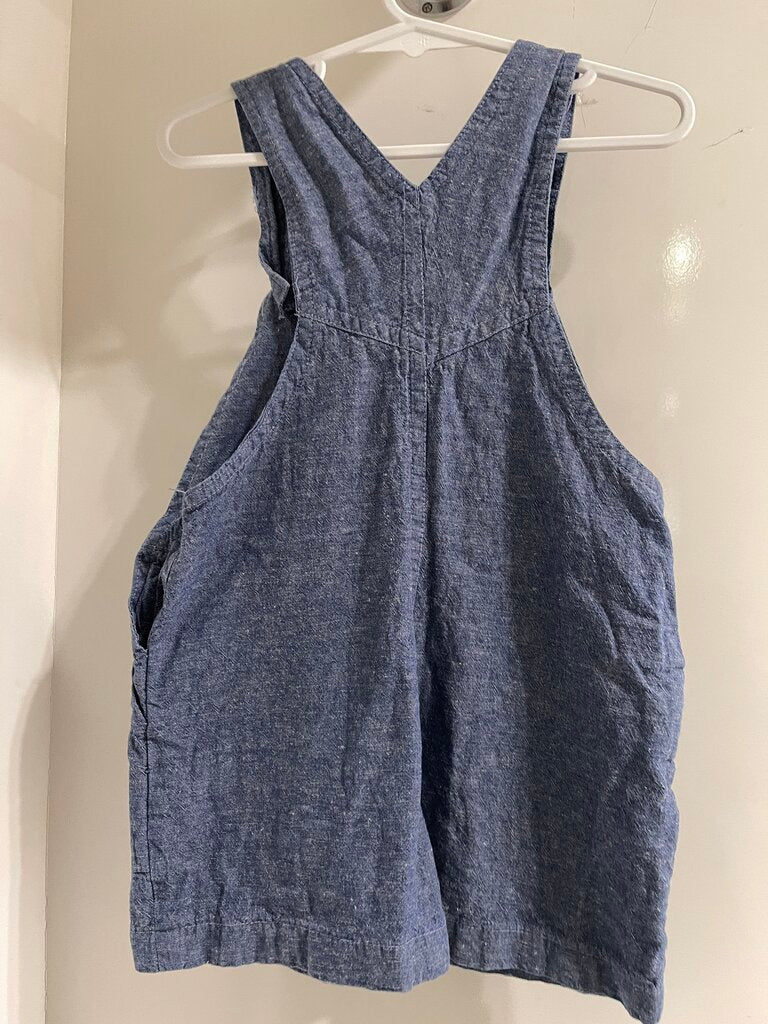 Denim Embroidered Overalls - Size 2