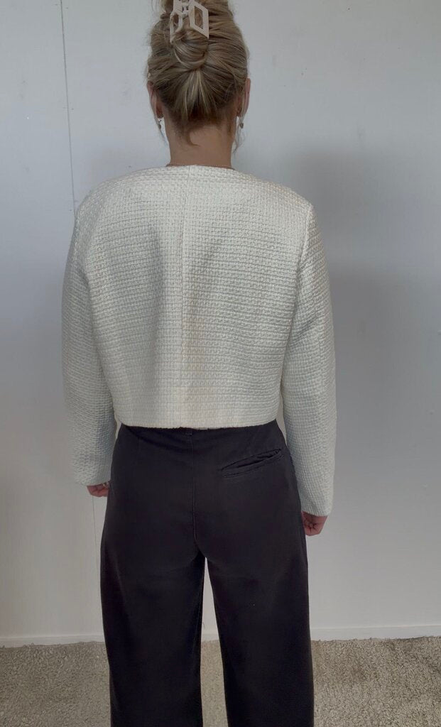 Waffle Cropped Jacket - Size L