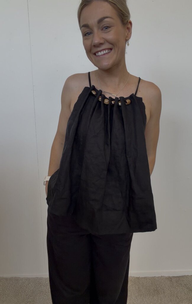 Aere Linen Top - Size 10
