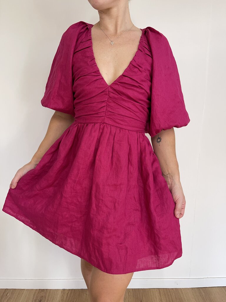 Aere Linen Dress - Size 8