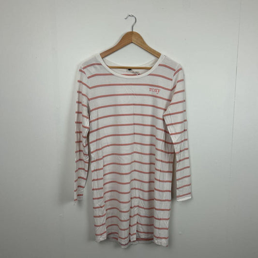 Roxy Striped Longline Tee - Size M