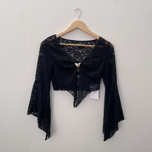 Lace Long Sleeve Top - Size S