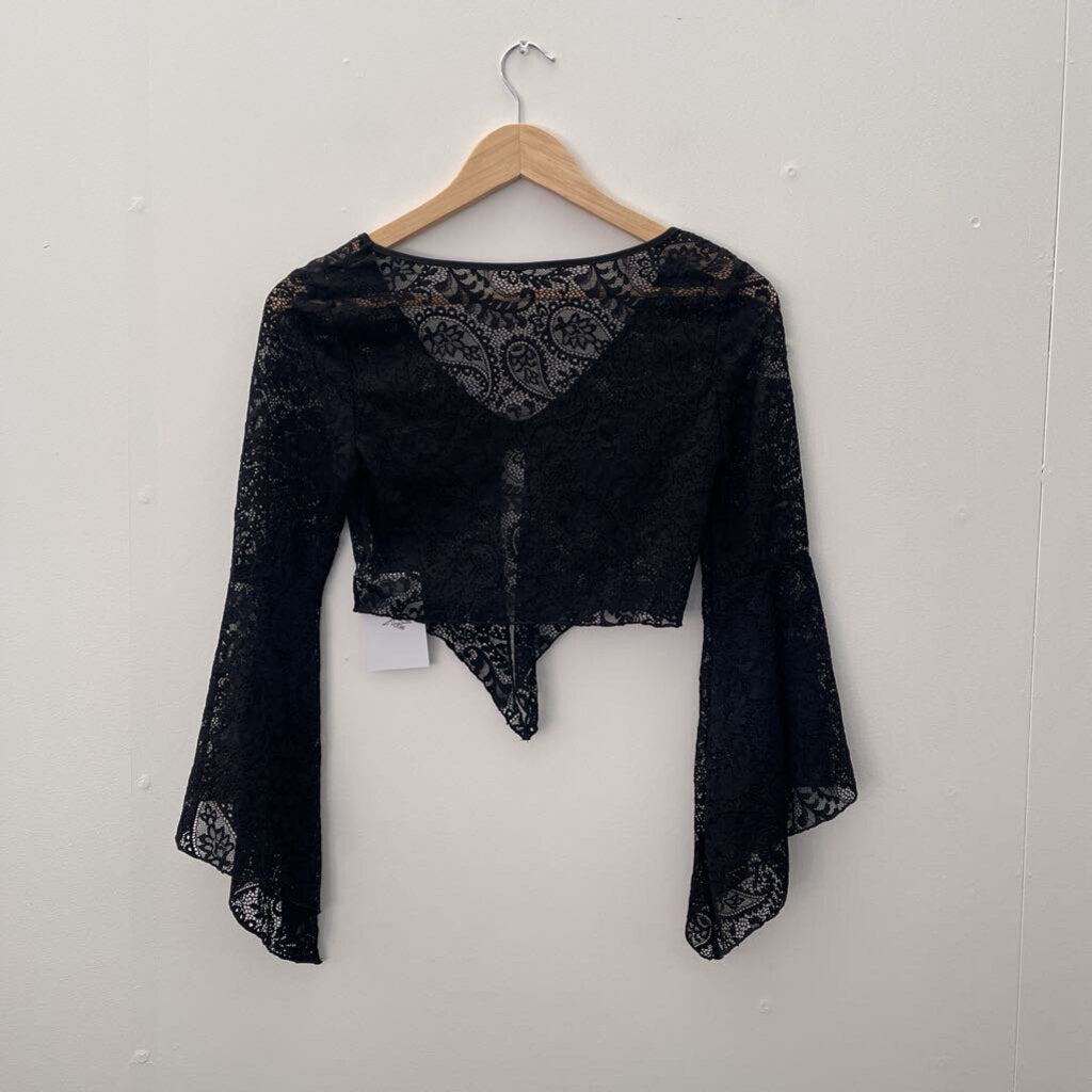 Lace Long Sleeve Top - Size S