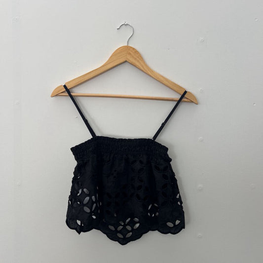 Linen Crop Top (matching skirt) - Size 6