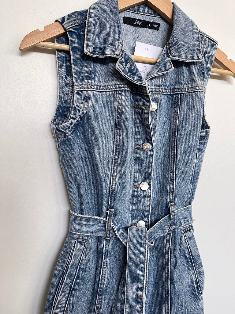 Sportsgirl Denim Dress - Size 4