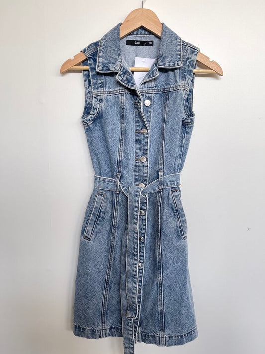 Sportsgirl Denim Dress - Size 4