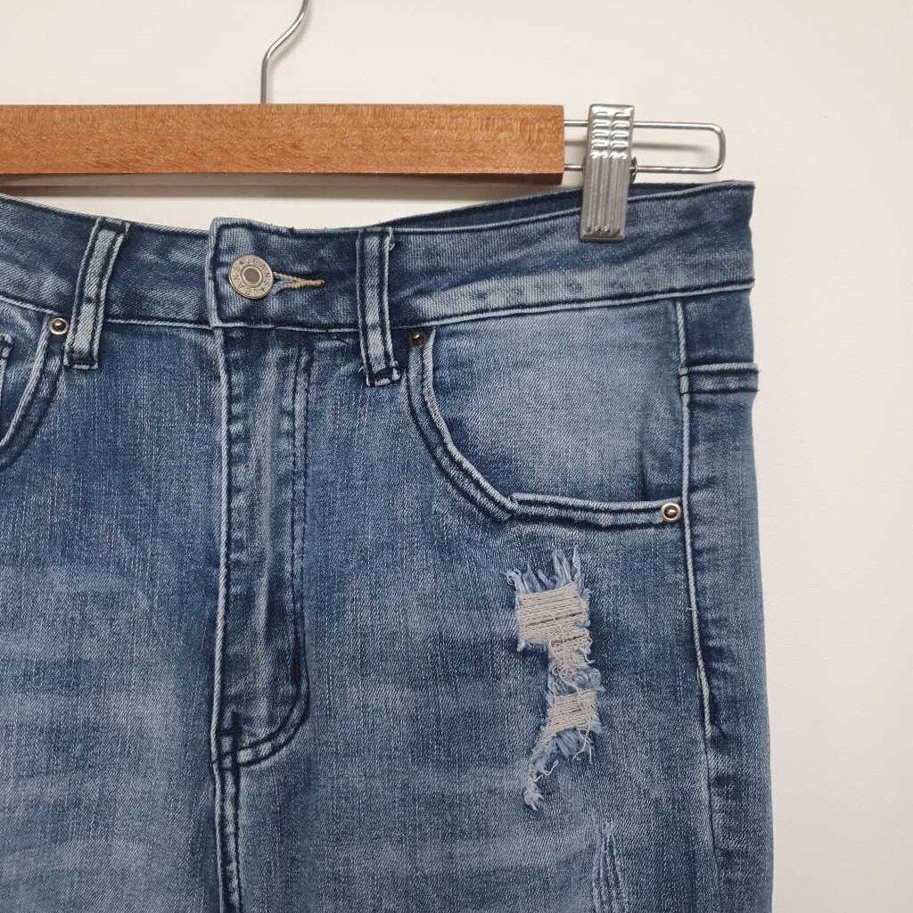 Star Ripped Jeans- Size M
