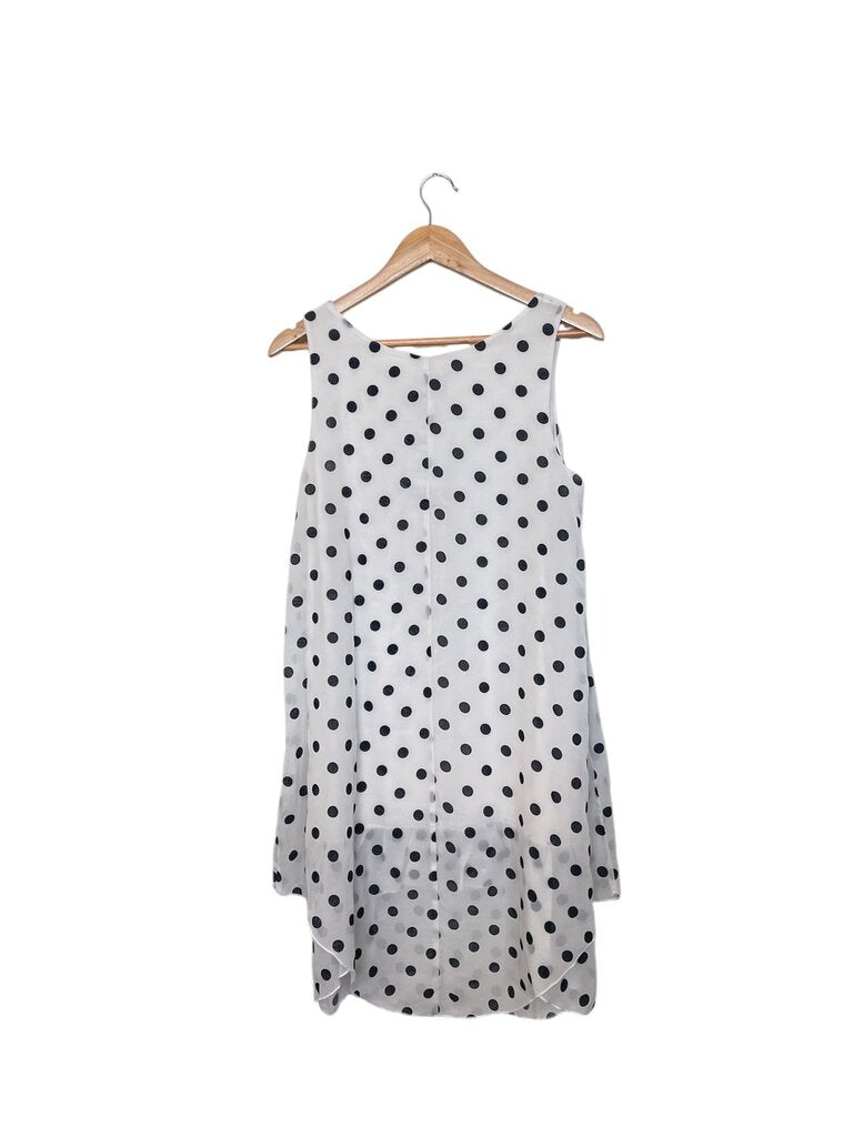 Charcoal Polka Dot Dress - Size 12