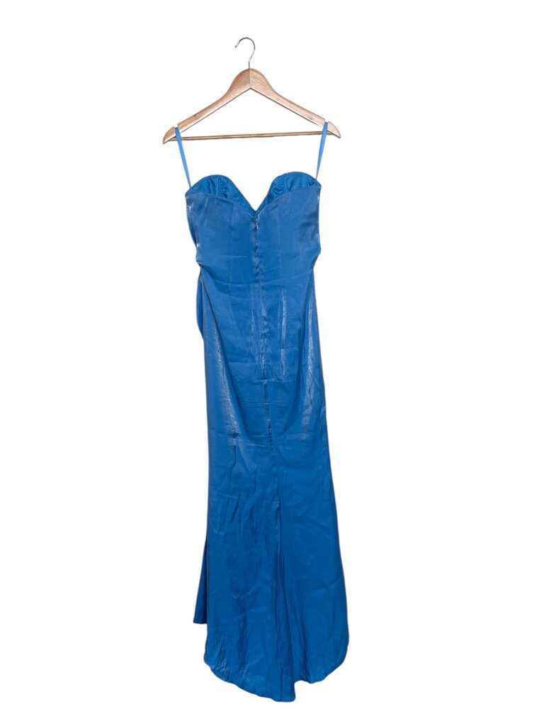 Blue Strapless Maxi Dress - Size S