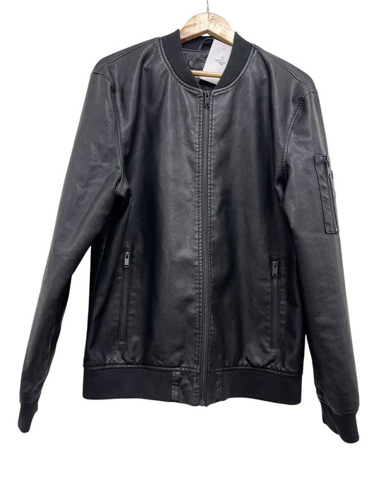 Connor Faux Leather Jacket - Size L