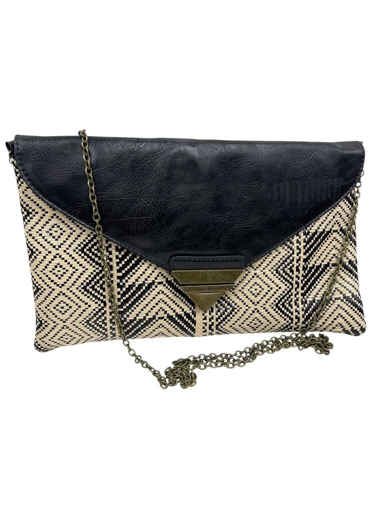 Woven Front Panel Hand Bag