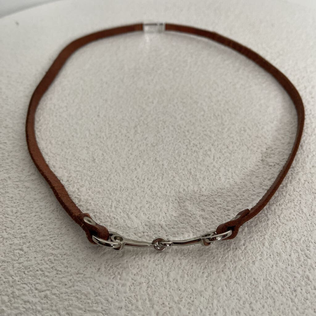 Leather Silver Necklace