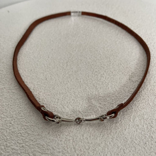 Leather Silver Necklace