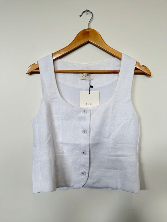 Dissh Linen Vest (nwt) - Size 8