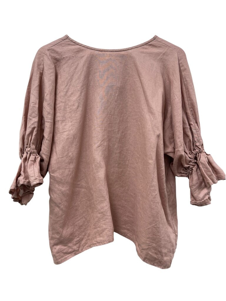 Caitlin Crisp Linen Top - Size 8