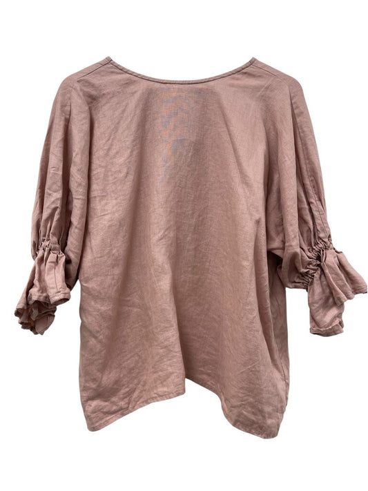 Caitlin Crisp Linen Top - Size 8