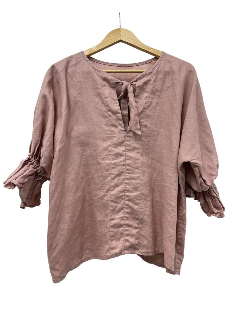 Caitlin Crisp Linen Top - Size 8