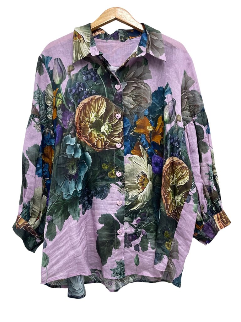 Annah Stretton Linen Shirt - Size 2XL