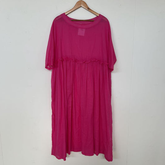 Cotton Voile Pink Dress - OSFA