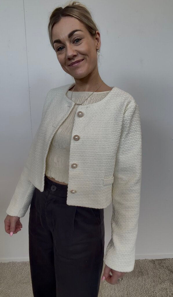 Waffle Cropped Jacket - Size L