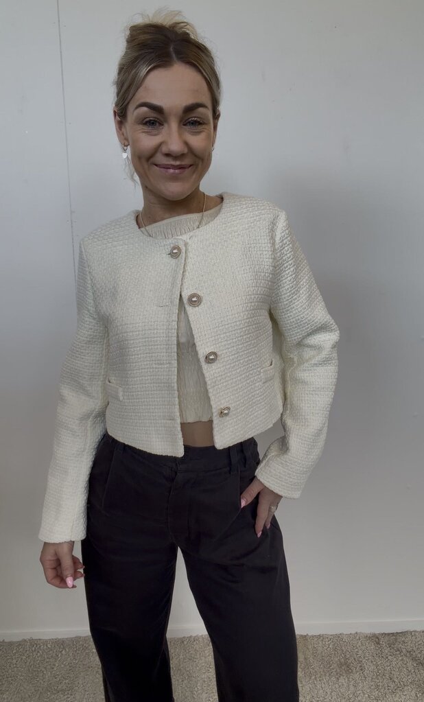 Waffle Cropped Jacket - Size L