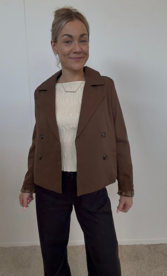 Stories to be Told Crop Trench coat-Size 6