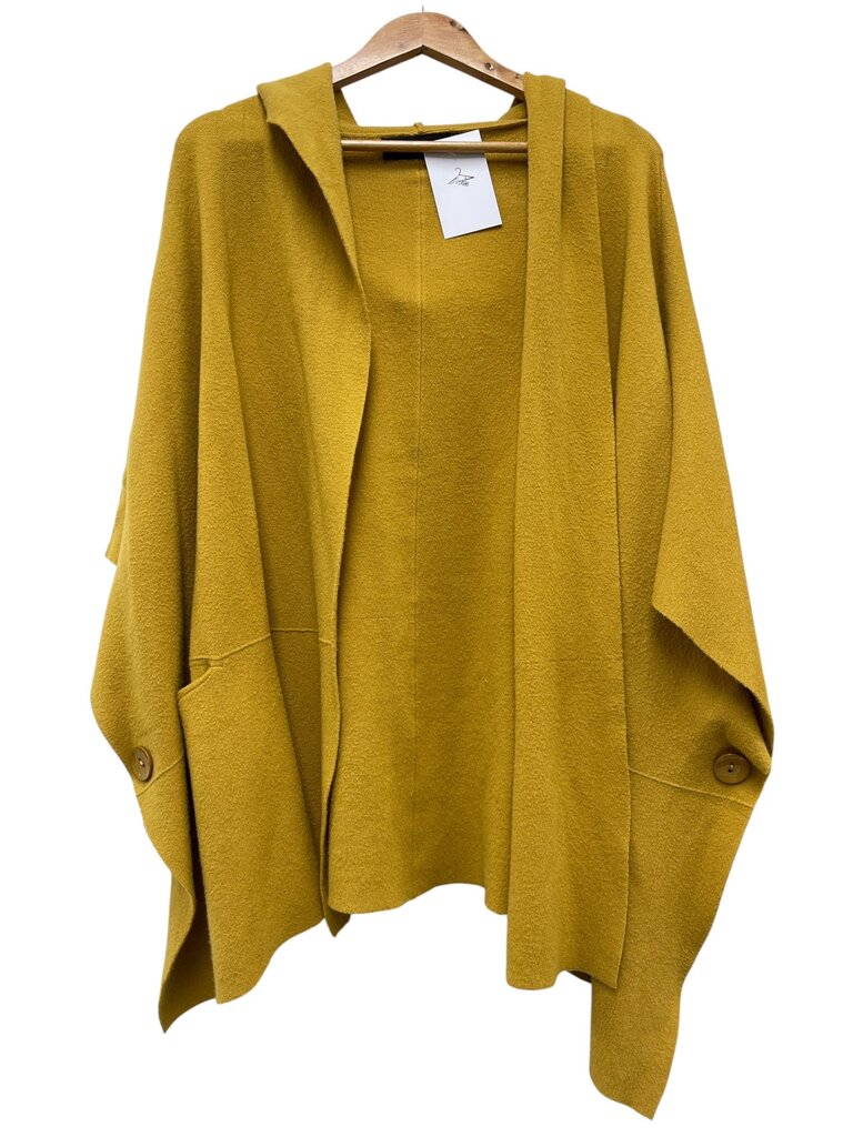 Eb & Ive Hooded Poncho - Size OS