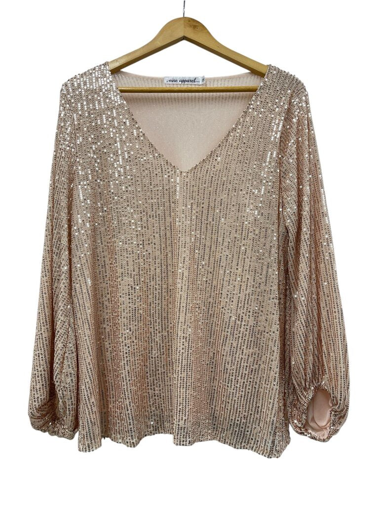 Vine Apparel Sequin Top - Size 12